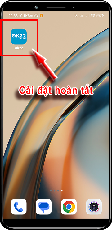 BƯỚC 6: Tải App thành công => Chọn MỞ