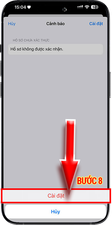 Bước 5: Nhấn vào APP Jun88 Phiên Bản 1 đã được tải về