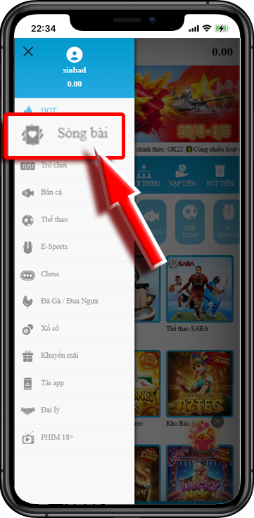 BƯỚC 2 : Vào Chọn Sảnh Sexy