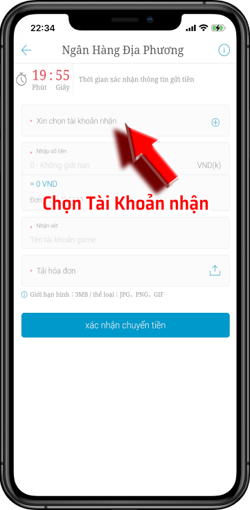 Bước 3 : Chọn mục Nạp Nhanh >> Nhập số tiền nạp 1 điểm  = 1,000 VND >> Ấn Tiến hành