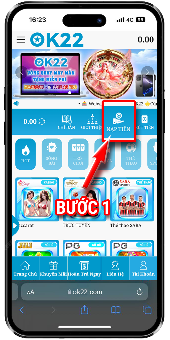 Bước 1: Chọn mục 